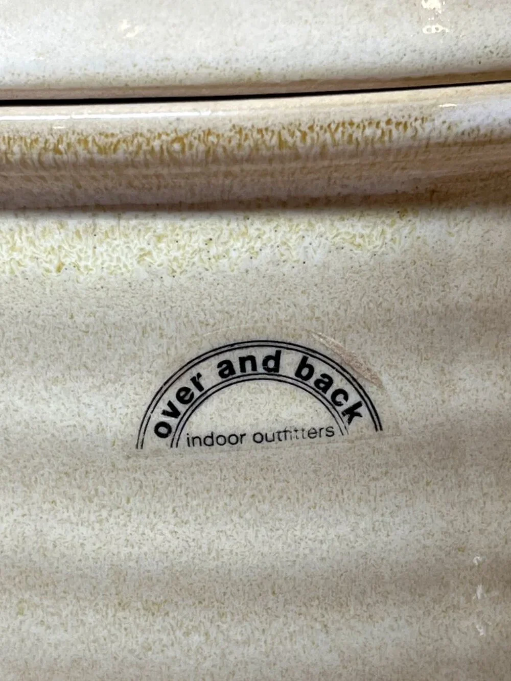Over And Back Stoneware Large & Small Lidded Canisters Beige Set Of 2 Kitchen St